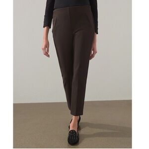 NEW Chico's Women's City Chic Side Zip Pants Brown Slim Straight Ankle 3 (16/18)